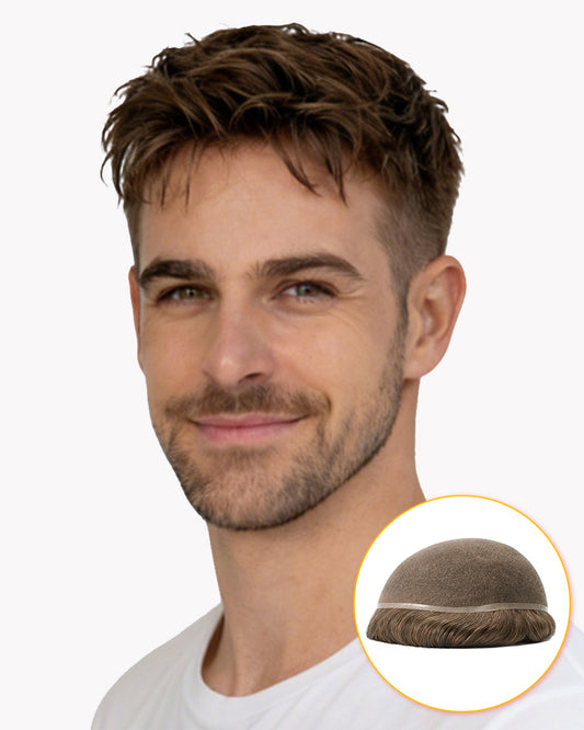 Hair System for Bald Men | Full Swiss Lace Base | Best for Active Lifestyle