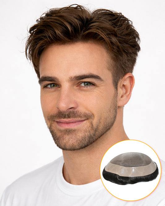 Invisible Lace in the Middle Durable Mono Around The Perfect Hybrid Hair System