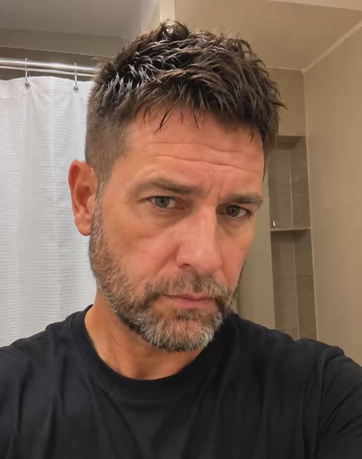 Ultra Fine Mono Base | Pre-Cut Ready to Wear Toupee Easy Apply Natural Look Men’s Buzz Cut Hair System